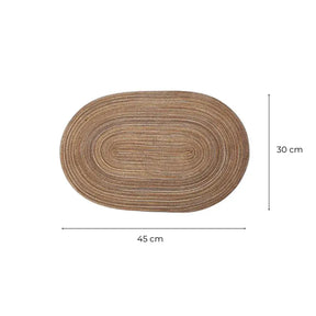 Conjunto Americano Oval de 4 Peças em Algodão