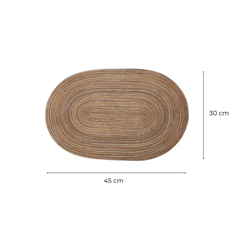Conjunto Americano Oval de 4 Peças em Algodão