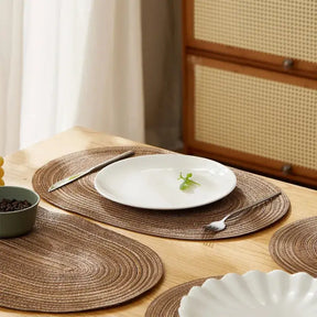 Conjunto Americano Oval de 4 Peças em Algodão