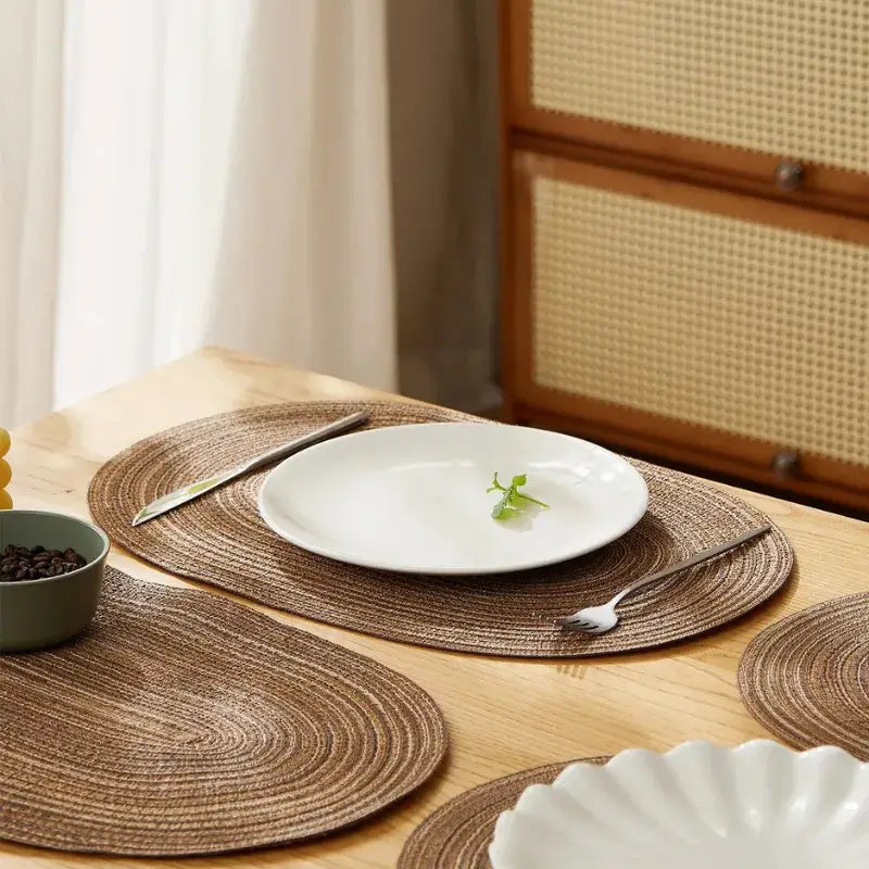 Conjunto Americano Oval de 4 Peças em Algodão